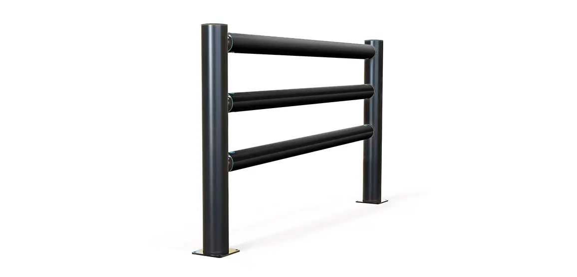 iFlex Pedestrian Barrier 3 Rail Cold Storage