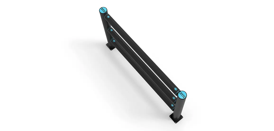 iFlex Pedestrian Barrier 3 Rail Cold Storage - Image 3